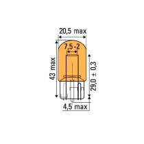 JBM 52863 - LAMPARA OBN WEDGE 21W 12V T20 AMBAR