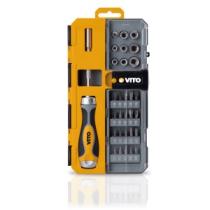 VITO VICR30 - LLAVE DE CARRACA C/ PUNTAS Y VASOS - 30PZS