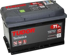 TUDOR TB712 - BATERIA 12V 71AH 670A +D 278X175X17