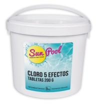 FERRCASH 96596 - CLORO PISCINA 5 ACCIONES SUN POOL TABLETA 200GR