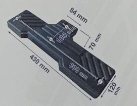 ALPOWE 551817 - TACO DE GOMA PROTECTOR LATERAL DESMONTADORA 430X120X30