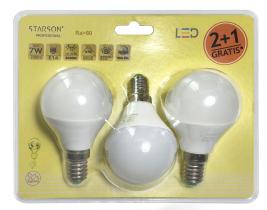 FERRCASH 133969 - LAMPARA LED ESF. E14 7W 3 PZ