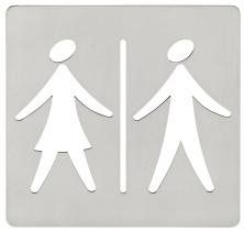 FERRCASH 131037 - PLACA BAÑO MUJER/HOMBRE 120X12