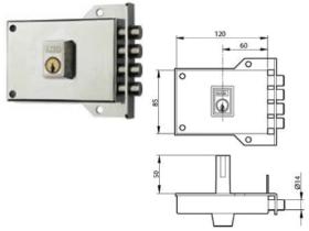 FERRCASH 7028 - CERRADURA SOBR. 120X60MM 70IHN