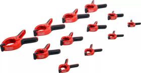 BGS 59858 - JUEGO DE PINZAS DE APRIETE | NYLON | 85 - 160 MM | 12 PIEZAS